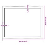 vidaXL Dessus de table bois massif non traité bordure assortie