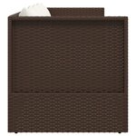 vidaXL Lit de jardin avec coussin et oreillers Résine tressée Marron