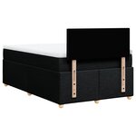 vidaXL Sommier à lattes de lit avec matelas noir 120x190 cm tissu