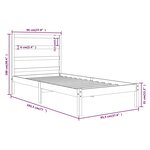vidaXL Cadre de lit sans matelas blanc 90x190 cm bois massif