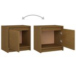 vidaXL Tables de chevet 2 Pièces Marron miel 40x30 5x40 cm Bois de pin
