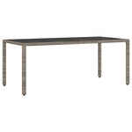 vidaXL Ensemble de salle à manger de 7 pièces avec coussins Gris Poly Rattan