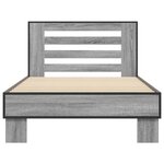 vidaXL Cadre de lit sans matelas sonoma gris 75x190 cm