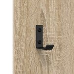 vidaXL Porte-manteau mural Montage mural Chêne sonoma 30 x 1.5 x 80 cm