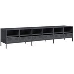 vidaXL Meuble TV anthracite 202x39x43 5 cm acier laminé à froid