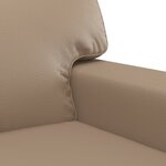 vidaXL Ensemble de canapés 3 Pièces avec coussins cappuccino similicuir