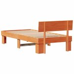 vidaXL Cadre de lit Marron cire 80 x 200 cm Bois massif en pin
