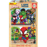 Puzzle en bois - Spidey et ses amazing amis - 2 x 25 pièces - Dès 3 ans - Educa