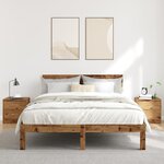 vidaXL Tables de chevet 2 Pièces vieux bois 40x30x40 cm bois d'ingénierie