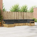 vidaXL Ensemble de canapés d'extérieur 7 pc Blanc et anthracite