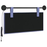 vidaXL Tête de lit suspendue Avec lumière LED Bleu denim Tissu