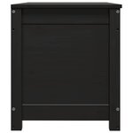 vidaXL Boîte de rangement Noir 80x40x45 5 cm Bois massif de pin