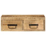 VidaXL Meuble TV mural 60x30x19 cm bois massif de manguier brut