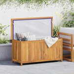 vidaXL Boîte de jardin 114x50x58 cm Bois massif de teck
