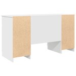Bureau vidaXL Blanc 140x49x76 cm en bois d'ingénierie