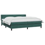 vidaXL Sommier à lattes de lit et matelas vert foncé 180x220cm velours
