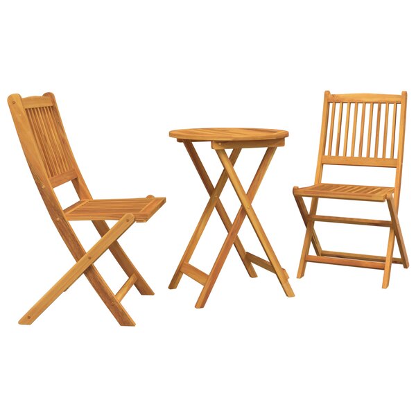 vidaXL Bois naturel Bois d'acacia massif Petit Pliable