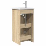 vidaXL Meuble de salle de bain avec évier Chêne Sonoma