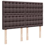 VidaXL Cadre de lit ottoman avec matelas marron foncé 140x200 cm tissu