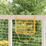 vidaXL Table Suspendue de Balcon Moutarde 60 x 39 x 65 cm Acier
