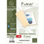 Paquet de 100 chemises Foldyne 180 Fuchsia EXACOMPTA