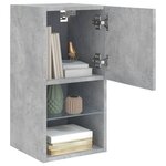 vidaXL Meubles TV avec lumières LED 2 Pièces gris béton 30 5x30x60 cm