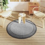 vidaXL Tapis d'extérieur ARAKIL gris Ø120 cm PP