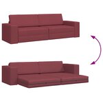 vidaXL Canapé-lit Rouge bordeaux 245 x 78 x 77 cm tissu
