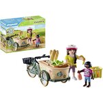 PLAYMOBIL 71306 - Country - Cycliste avec vélo et remorque avant