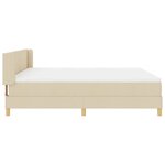vidaXL Lit à Ressorts avec matelas Crème 180 x 200 cm tissu