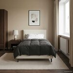 vidaXL Duvet complet toute l'année Anthracite 135 x 200 cm Microfibre