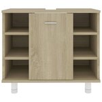 vidaXL Armoire de salle de bain Chêne sonoma Bois d'ingénierie