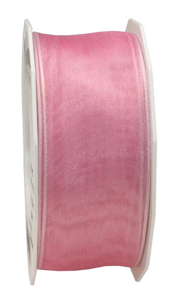 Organza four seasons 25-m-rouleau 40 mm  prune laitonné