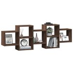 vidaXL Étagère murale chêne marron 129x18x42 cm bois d'ingénierie