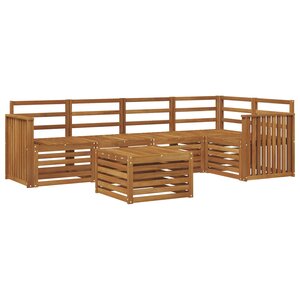 vidaXL Ensemble de canapés d'extérieur 6 pc Naturel Polyester