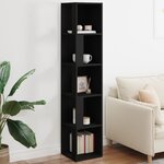 vidaXL Armoire d'angle Noir 33x33x164 5 cm Bois d'ingénierie