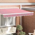 vidaXL Auvent Valence pour Cadre de 2.5 m Rouge et Blanc 2.3x0.2 m