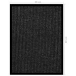 vidaXL Paillasson rayé Anthracite 60x80 cm