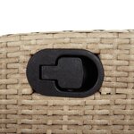 vidaXL Ensemble à manger de jardin et coussins 3 Pièces Beige poly rotin