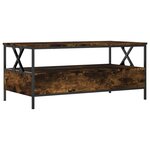 vidaXL Table basse chêne fumé 100x51x45 cm bois d'ingénierie