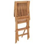 vidaXL Ensemble à dîner d'extérieur pliable 5 Pièces Bois solide de teck
