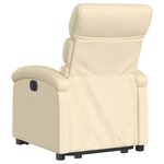 vidaXL Fauteuil inclinable électrique crème tissu