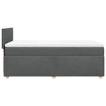 vidaXL Sommier à lattes de lit et matelas Gris foncé 90x190 cm Tissu