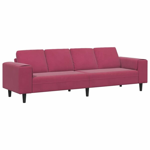 vidaXL Canapé de salon Bordeaux 250 x 77 x 76 cm