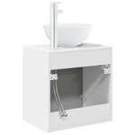 vidaXL Vanité de lavabo mural Blanc 49 5 x 41 x 64 5 cm