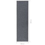 vidaXL Tapis 100x400 cm Gris