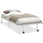 vidaXL Cadre de lit sans matelas pliable blanc 90x200 cm acier