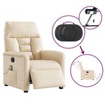 vidaXL Fauteuil inclinable de massage électrique beige