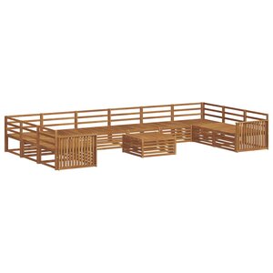 vidaXL Ensembles de canapés 11 pc Naturel Bois d'Acacia Massif