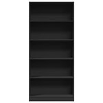 vidaXL Bibliothèque noir 80x24x176 cm bois d'ingénierie